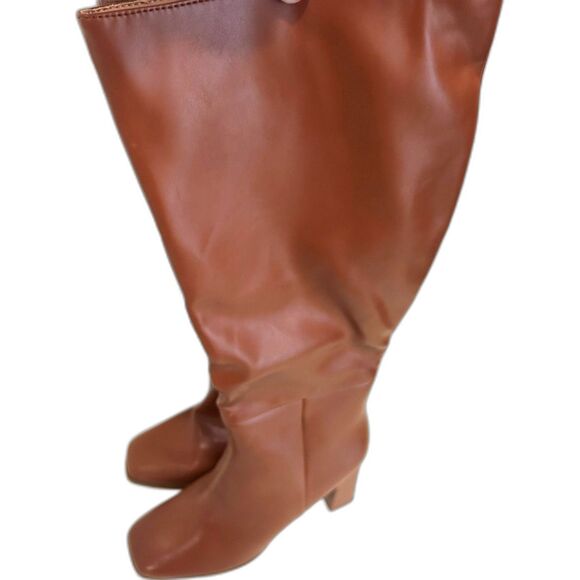 ZBY Tall Light Brown Boots - Size 7 - Picture 2 of 9